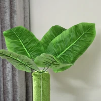 PawHut 56" Cat Tree for Large Cats Adult with Hammock, Cat Tower with Scratching Post, Platforms, Play Ball and Anti-tipping Device, for Indoor Cats, Green(m-10)