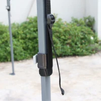 Outsunny 8' x 8' Pop Up Canopy Tent with Wheeled Carry Bag and 4 Sand Bags, Instant Sun Shelter, Tents for Parties, Height Adjustable, for Outdoor, Garden, Patio, Black(m-9)