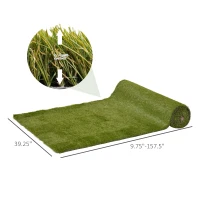 Outsunny 13' x 3.3' Synthetic Artificial Grass Turf Realistic Fake Thick Grass with UV Protection & Drain Holes, Outdoor Easy to Clean Lawn Pet Turf with High Density, 1.2'' Height(m-3)