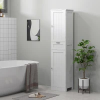 HOMCOM Freestanding Bathroom Cabinet with Drawer and 2 Doors, Tall Bathroom Cupboard for Kitchen, Study, Living Room(m-1)
