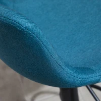 HOMCOM Adjustable Bar Stools, Swivel Bar Height Chairs Barstools Padded with Back for Kitchen, Counter, and Home Bar, Set of 2, Blue(m-9)