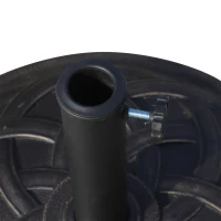 Outsunny 42 lbs Resin Round Market Umbrella Base Holder 22" Decorative Parasol Stand for Patio, Outdoor, Backyard, Bronze(m-10)