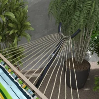 Outsunny 9.5ft Hammock Stand Only, Portable Hammock with Wheels, Adjustable Hammock Net Stand, for String-style, Brazilian-style, Flat-style, Rope-style Hammocks, Black(m-9)