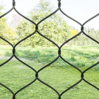 Outsunny Garden Gate Chain Link Fence Gate, Galvanized Steel Garden Door for Yard Entrance Way, 47.2 x 70.9 in., Black(m-9)