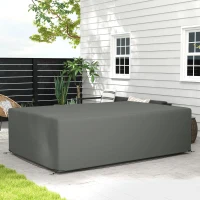 Outsunny Patio Furniture Cover for Outdoor Sectional Sofa Set Waterproof Windproof Oxford Fabric, 97" x 65" x 26", Dark Grey(m-1)