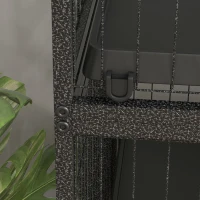 PawHut 5-Tier Rolling Small Animal Cage, Deluxe Guinea Pig Cage, Ferret Cage for Mink Chinchilla Kitten Rabbit, Grey(m-9)