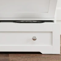 PawHut Dog Feeding Station with 2 Storage Cabinets, 2 Elevated Bowls, Side Hooks, Anti-tip Kit for Water and Feeding Supplies(m-10)