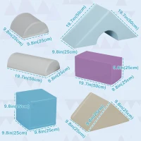 Soozier 11 Piece Soft Play Blocks Kids Climb and Crawl Gym Toy Foam Building Multicolour(m-3)