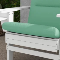 Outsunny Patio Chair Cushion for Adirondack Chairs Replacement Cushion with Back and Ties, Green(m-10)