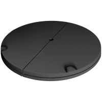 Soozier Foldable Crash Mat, Pole Padding with Carrying Handles and EPE Foam for Dance Training and Exercise, Black(m-1)