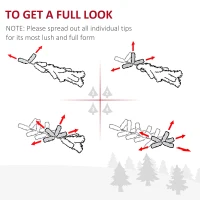 HOMCOM 7' Artificial Christmas Tree, Unlit Xmas Tree with Realistic Branch Tips for Indoor, Home, Holiday, Green(m-6)