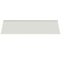 Outsunny 13' x 4' Retractable Awning, Garden Awnings for Doors and Windows with Easy Chain Operation and UV30+ Fabric, Sun Canopies for Patio, Deck, Balcony, and Yard, Beige(m-11)