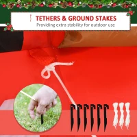 HOMCOM 6ft Christmas Inflatable Santa Claus Driving A Truck with LED Lights, Blow-Up Outdoor LED Yard Display for Lawn, Garden, Party(m-7)