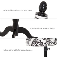 HOMCOM Adjustable Female Dress Form Fashion Mannequin Torso Clothes Display Dressmaker Stand with Base(m-5)