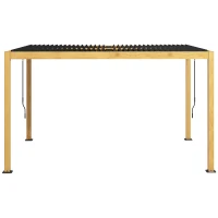 Outsunny Aluminum Louvered Pergola with Adjustable Roof, 10' x 13' Hardtop Gazebo for Patio, Deck, Garden, Yard, Beach(m-1)