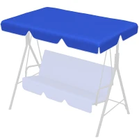 Outsunny 2/3 Seater Swing Canopy Replacement, Outdoor Swing Seat Top Cover, UV50+ Sun Shade (Canopy Only), Sky Blue(m-11)