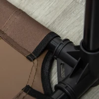 PawHut Elevated Dog Bed with Canopy, Portable Raised Dog Cot for L Sized Dogs, Indoor & Outdoor, 36" x 30" x 35", Coffee(m-10)