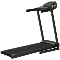 Soozier Folding Treadmill 1.5HP 7.45 MPH Max Speed Electric Motorised Running Jogging Walking Machine w/ 12 Preset Programs and LED Display for Home Gym Indoor Fitness Black(m-11)