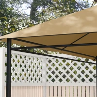 Outsunny 10' x 13' Gazebo Replacement Canopy Cover, Gazebo Roof Replacement (TOP COVER ONLY), Khaki(m-9)