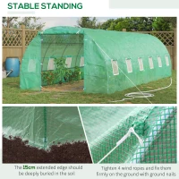 Outsunny 26' x 10' x 6.6' Large Walk in Tunnel Greenhouse Garden Plant Seed Green House Premium Steel Frame(m-6)