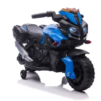 AOSOM Kids Electric Motorcycle Ride-On Toy 6V 3 km/h Max Speed for Kids 18 - 48 months Blue(m-11)