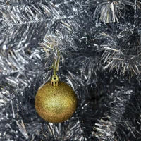 HOMCOM 7' Tall Unlit Slim Douglas Fir Artificial Christmas Tree with Realistic Branches, and 818 Tips, Silver(m-9)