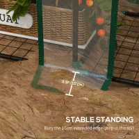 Outsunny Portable Mini Greenhouse Green House with 3 Tier Shelves, Reinforced Cover, Roll-up Doors, 56.3" x 18.1" x 59.4"(m-7)