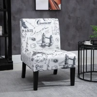 HOMCOM Comfortable Stable Modern Dining Chair In Hand-Painted Style for Dining Room and Bedroom(m-1)