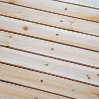 Outsunny 5FT Wood Garden Bridge Outdoor Decorative Landscape Side Rails Backyard Moon Bridge Park Decor Natural Wood(m-10)