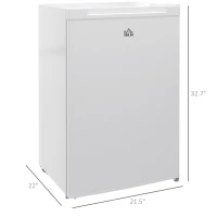 HOMCOM Upright Freezer, 3 Cu Ft Small Freezer with Reversible Single Door, Adjustable Thermostat for Home, Apartment, White(m-3)