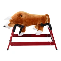 Qaba Kids Spring Rocking Horse Rodeo Bull Style with Realistic Sounds for Children over 3 Years Old(m-11)