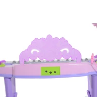 Qaba Kids Piano Electronic Keyboard Instrument with Microphone and Stool 32 Keys Musical Toy Organ Educational Gift for Children Pink(m-10)