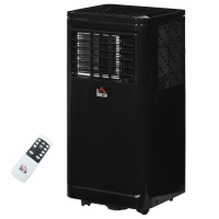 HOMCOM 10000 BTU Portable Air Conditioner Fan w/ Remote for Rooms Up to 441 Sq. Ft., Evaporative Cooler AC Unit Black(m-1)