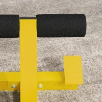 Soozier Roman Chair Back Extension Machine, Height Adjustable Hyperextension Bench with Dip Bars, Multi-Functional for Back, Core, Arms and Whole-Body Training, Yellow(m-8)