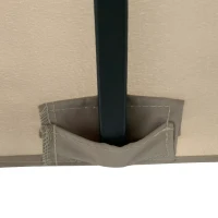 Outsunny 10' x 10' Patio Gazebo Outdoor Aluminum Frame Canopy Shelter with Curtains, Vented Roof for Garden, Lawn, Backyard and Deck, Khaki(m-10)