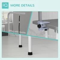 PawHut Foldable Pet Grooming Table for Dogs Cats with Adjustable Arm, Non-slip Surface, Grey(m-9)