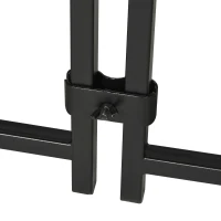 PawHut Galvanised Steel Outdoor House Heavy Duty Dog Kennel, Black(m-9)