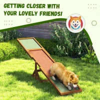 PawHut Wooden Dog Agility Seesaw for Training and Exercise, Weather Resistant, 83" L x 16" W x 14" H, Orange(m-6)