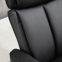 HOMCOM Recliner Chair with Ottoman, 360° Swivel Reclining Chair with Wood Base and Matching Footrest, Black(m-8)