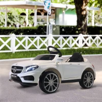 Aosom Replacement for Electric Kids Ride On Car Mercedes GLA AMG Licensed 6v Battery Powered Vehicle with High/Low Speed Headlight Music Remote Control White(m-8)