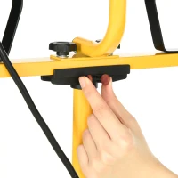 HOMCOM 50W 10000 Lumen Dual Head Weather Resistant LED Work Lights with Tripod Stand, Yellow(m-9)