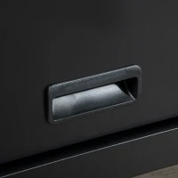 DURHAND 2-Drawer Rolling Tool Chest on Wheels, Metal Tool Cabinet for Warehouse, Workshop and Garage, Black(m-10)