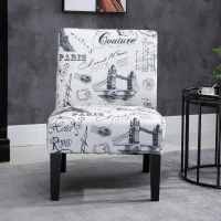 HOMCOM Comfortable Stable Modern Dining Chair In Hand-Painted Style for Dining Room and Bedroom(m-7)