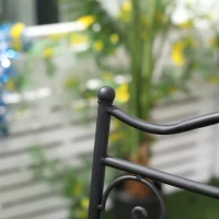 Outsunny 3-Piece Outdoor Bistro Set Garden Coffee Table Set with Mosaic Top for Patio, Balcony, Poolside, Black(m-7)