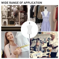 HOMCOM Female Fashion Mannequin Dress Form Torso Dressmaker Stand Clothing Display w/ Base (White)(m-6)