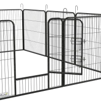 PawHut Dog Pen with Gate, 12 Panels Puppy Playpen, Dog Fence, 31.5"H(m-10)