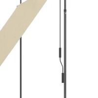 Outsunny 6.5' x 4' Manual Retractable Awning, Non-Screw Patio Awning, UV Resistant for Window or Door, Beige(m-8)