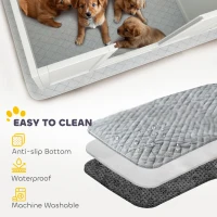 PawHut Dog Whelping Box with Washable Pee Pad, Adjustable Height Door, for Large Breed Dogs, 49" x 47" x 19"(m-6)