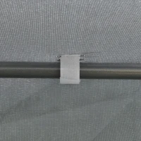 Outsunny Φ13' Hexagon Party Tent Patio Gazebo Outdoor Activity Event Canopy Quick Sun Shelter Pavilion with Netting Mesh Sidewall Dark Grey(m-9)