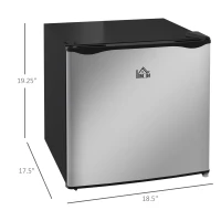 HOMCOM 1.1 Cu.Ft Countertop Mini Freezer, Compact Upright Freezer with Removable Shelves, Silver(m-3)